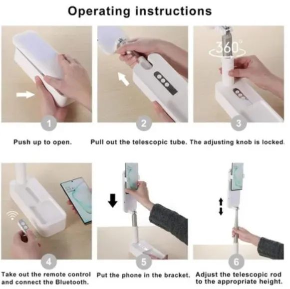Suporte Dobrável Multifuncional Para Celular E Controle LED - Foto 2