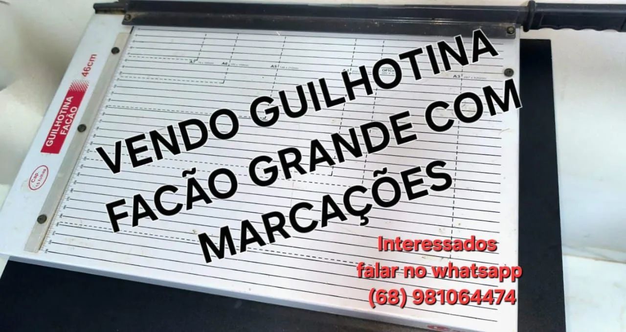 Guilhotina facão grande com marcação 