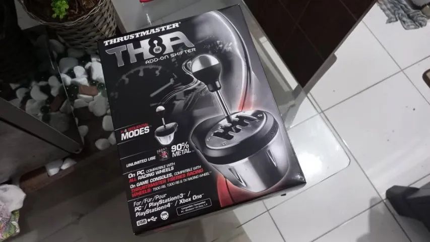 Cambio Thrustmaster TH8A com todos acessórios - Foto 4