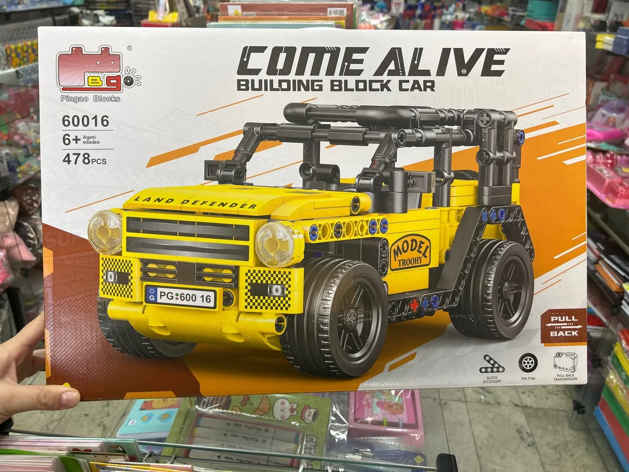Lego bloco de montar Jeep com fricção