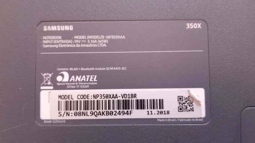 Carcaça Notebook Samsung Np350xaa - Foto 2