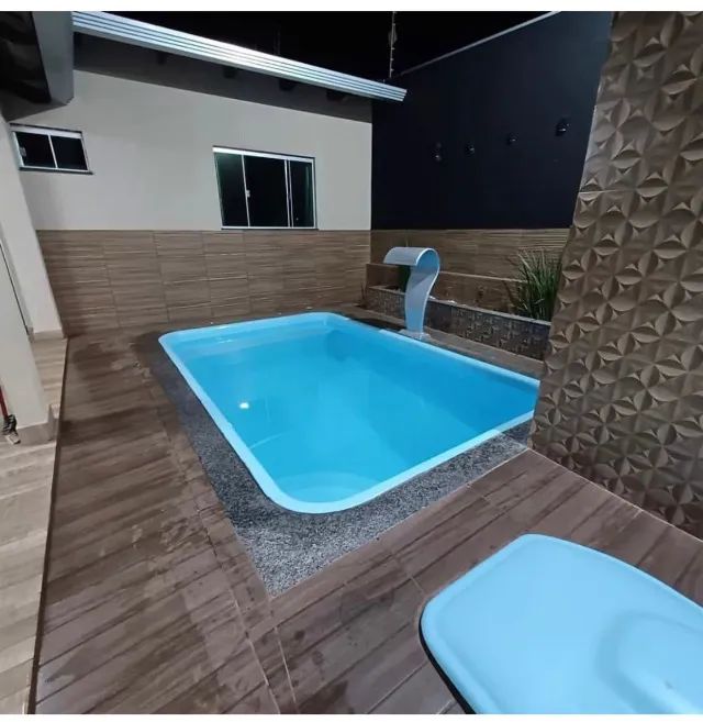 Piscina de fibra 4metros completa ( Aquecida ) 