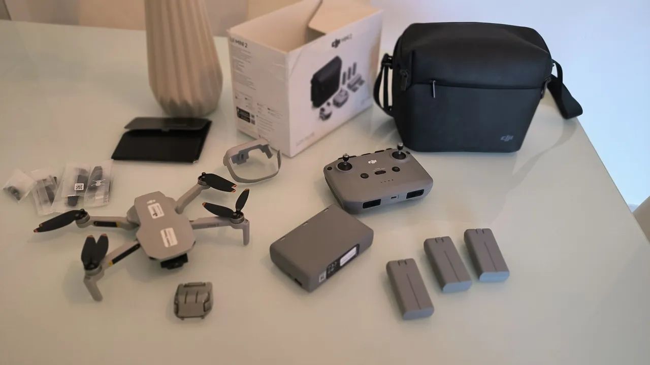Drone DJI Mini 2 Flymore - pouco usado
