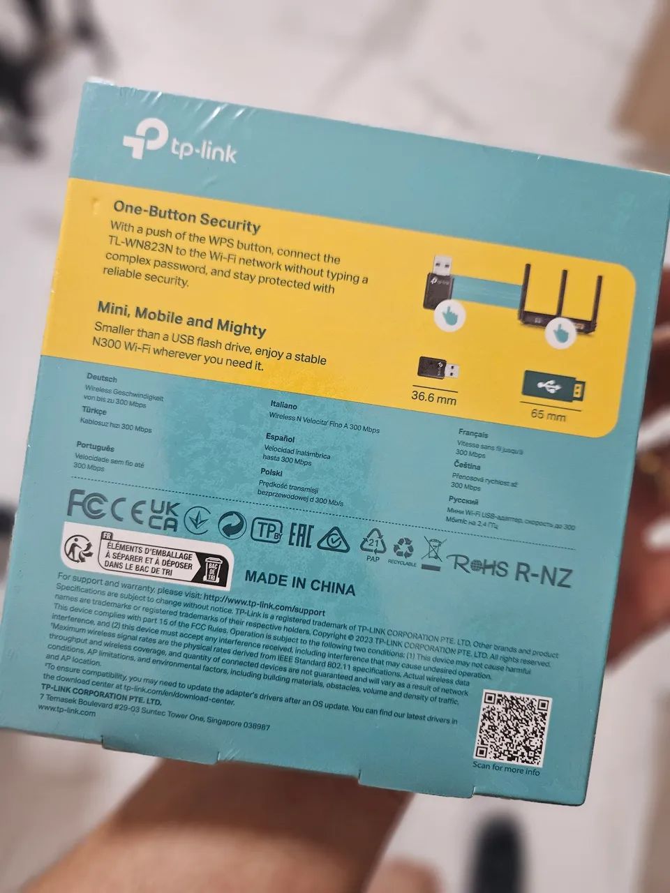 Adaptador Wi-Fi USB TP-Link 300 Mbps TL-WN823N - Foto 3