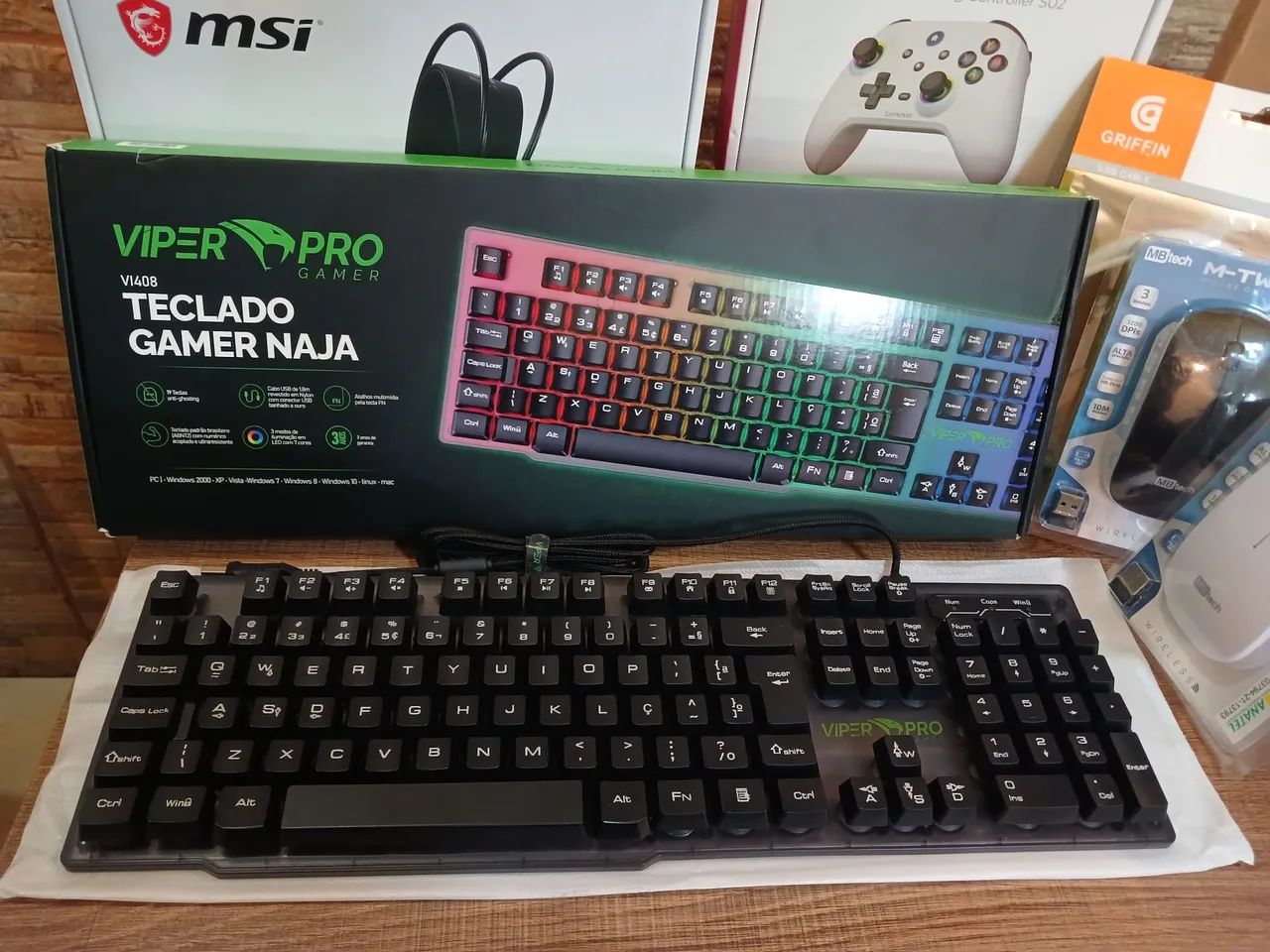 Kit Teclado RGB Gamer e Mouse sem fio  - Foto 4