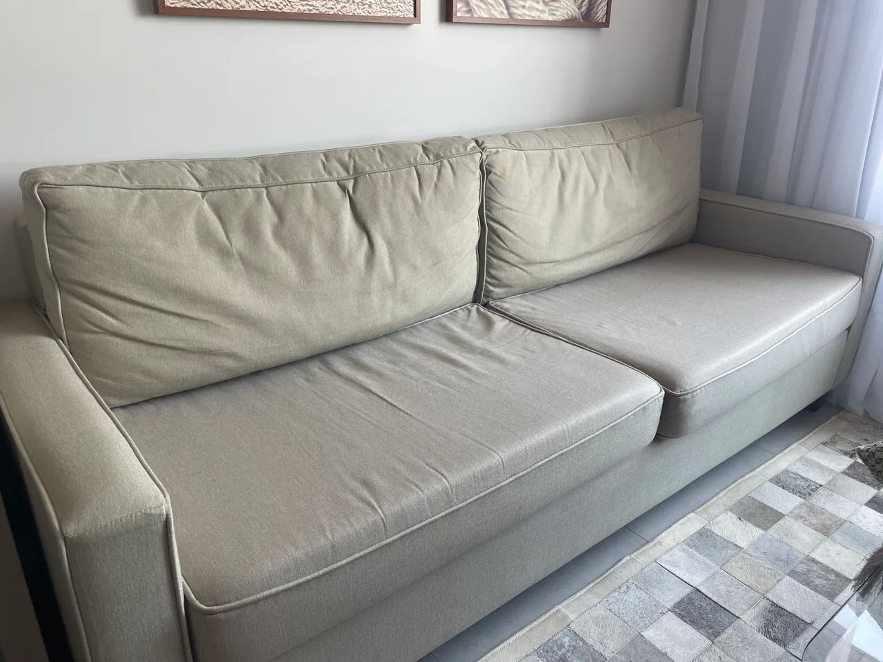 Sofá 4 lugares linho impermeável  - Foto 3