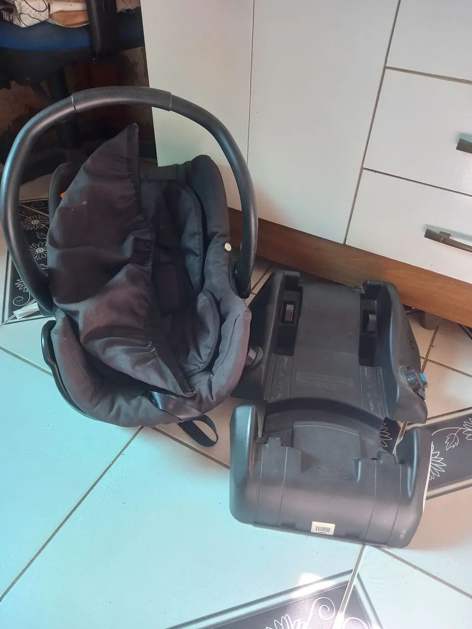 Bebê Conforto Preto com Cinto de Segurança - Foto 3