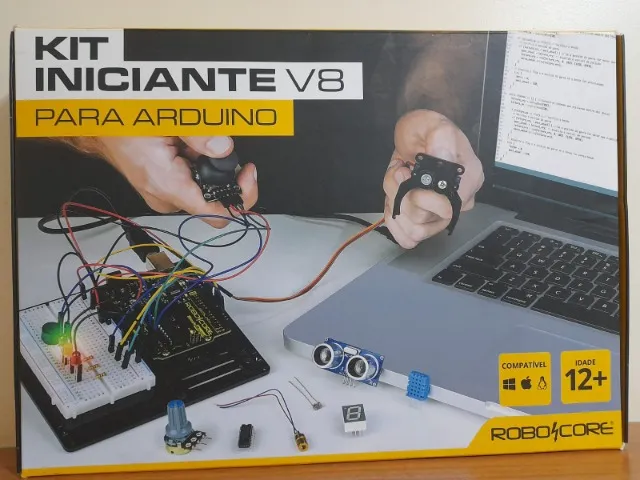 Kit Iniciante V8 e Avançado V4 Arduino Robocore
