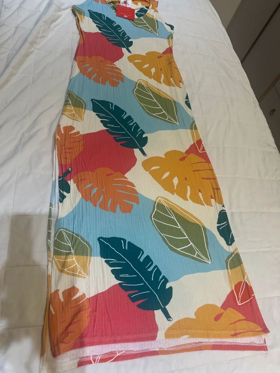 Vestido Longo Canelado Estampado GG M?A Clothrs - Foto 4