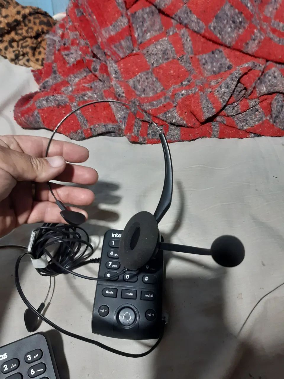5 Telefones Fixos com Headset - Ótimo estado! - Foto 2