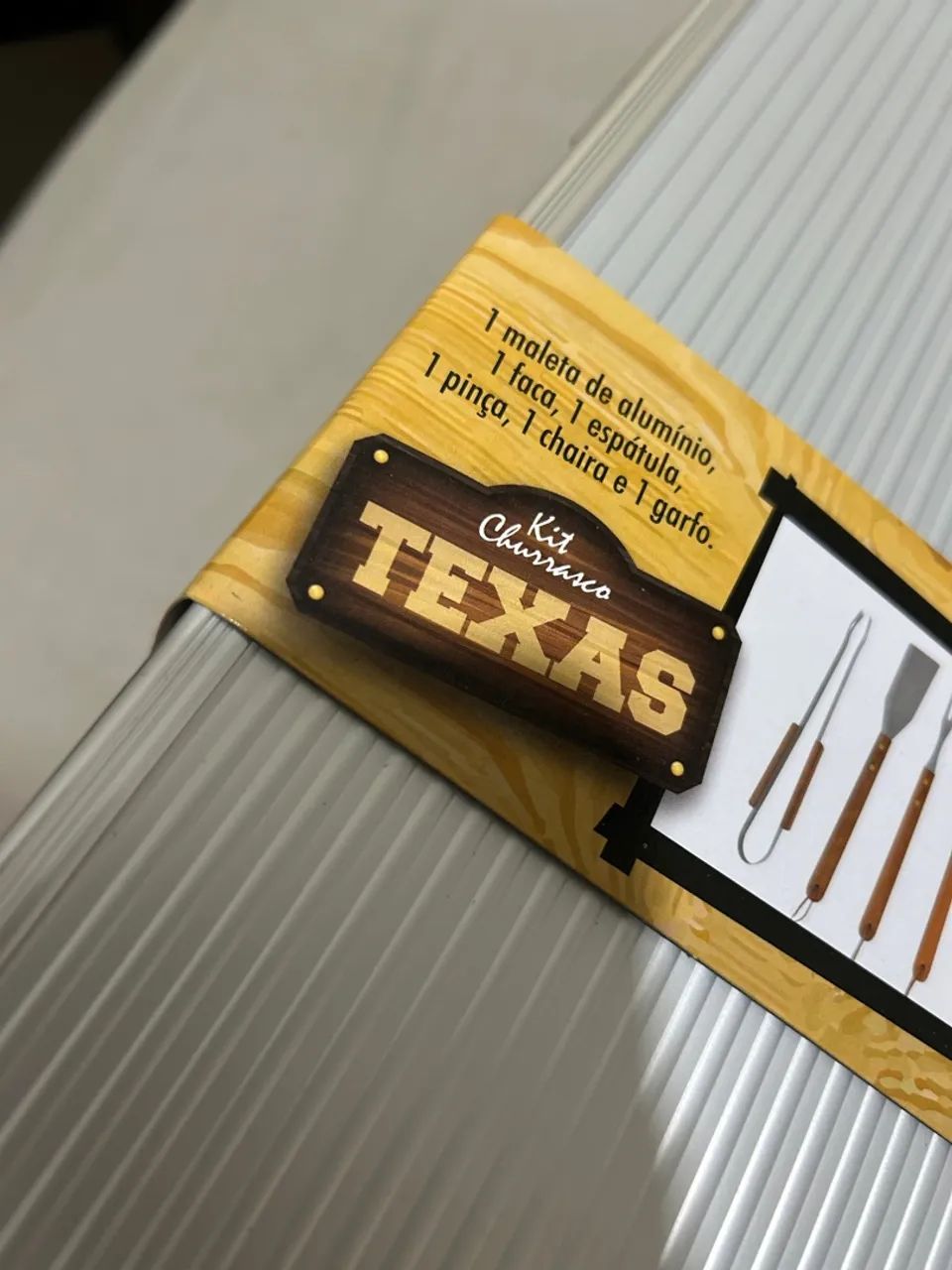 Conjunto de facas e churrasco cozinheiro profissional com maleta de alumínio - Foto 4