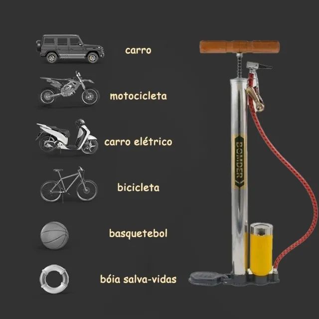 vendo bomba de bicicleta com manometro - Foto 2