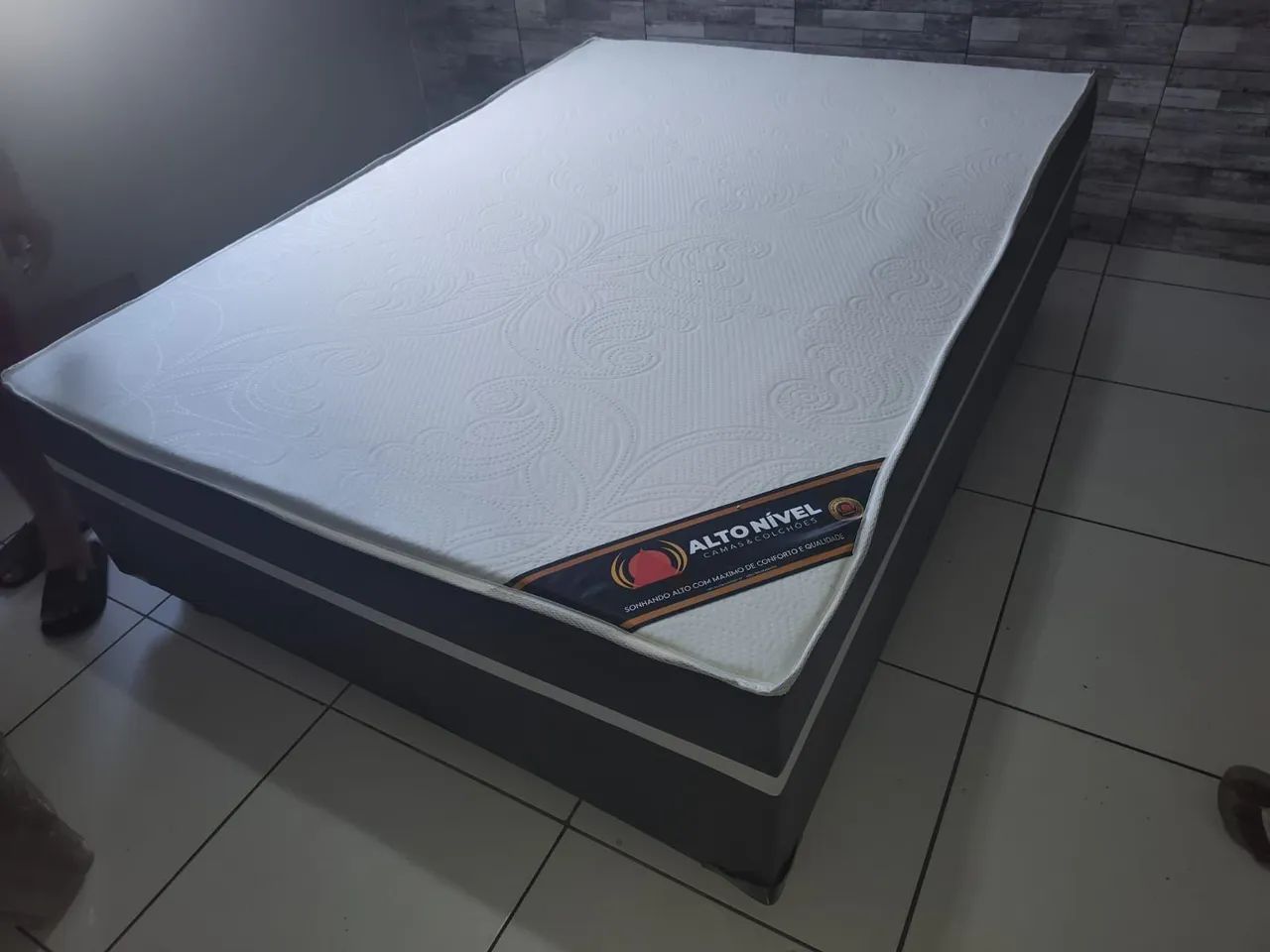 CAMA BOX CASAL ESPUMA D33 COM MOLAS ENSACADAS