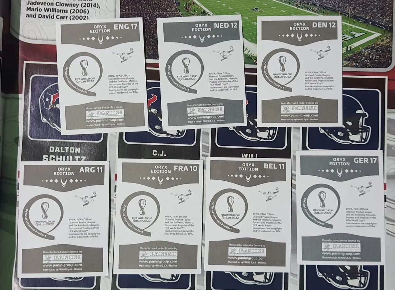 7 Figurinhas Copa Oryx Edition Panini Modena - Foto 3
