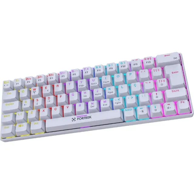 Teclado Mecânico 65% Fortrek Gravity White 65 Compact Switch Red - WZetta - Foto 3