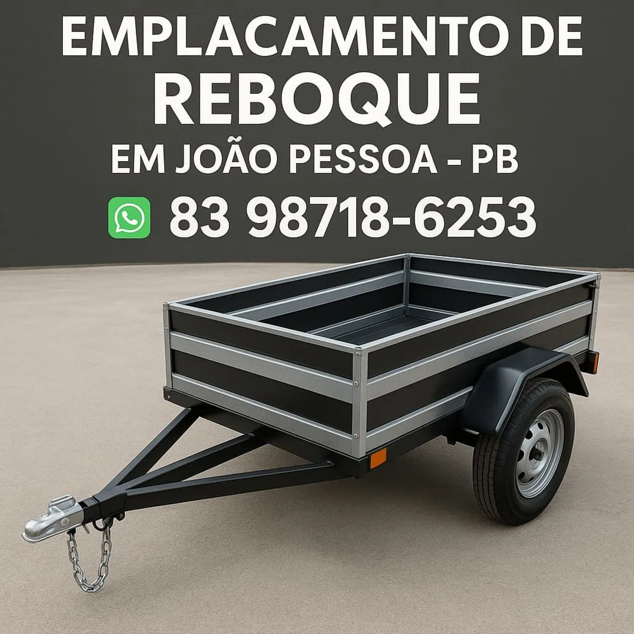 Emplacamento de reboques documento para carretinha