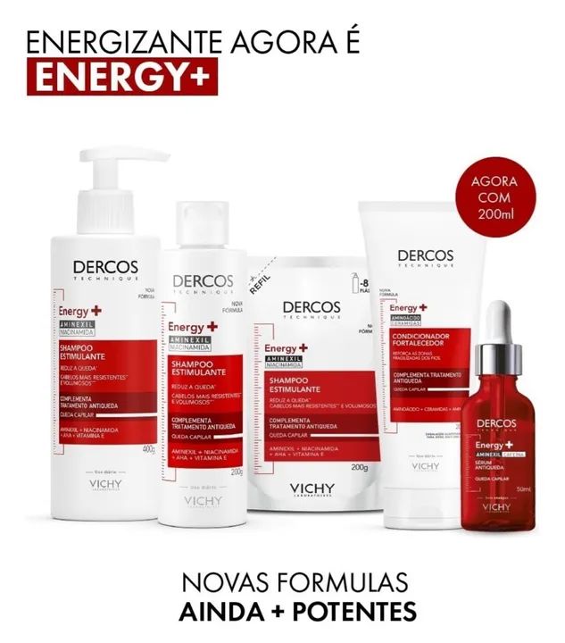Shampoo Vichy Dercos Energy + Estimulante 200g - Foto 2