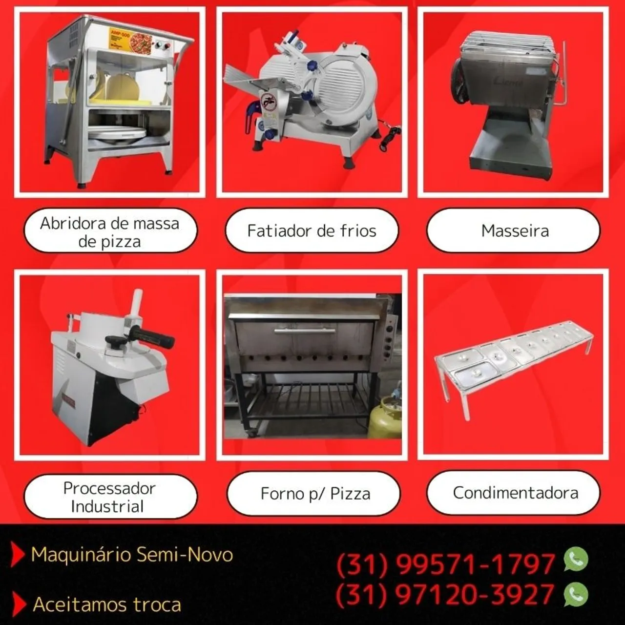 Equipamentos para pizzaria semi-novos
