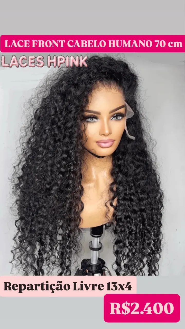 Lace Front Cabelo Humano Cacheada 70 cm 