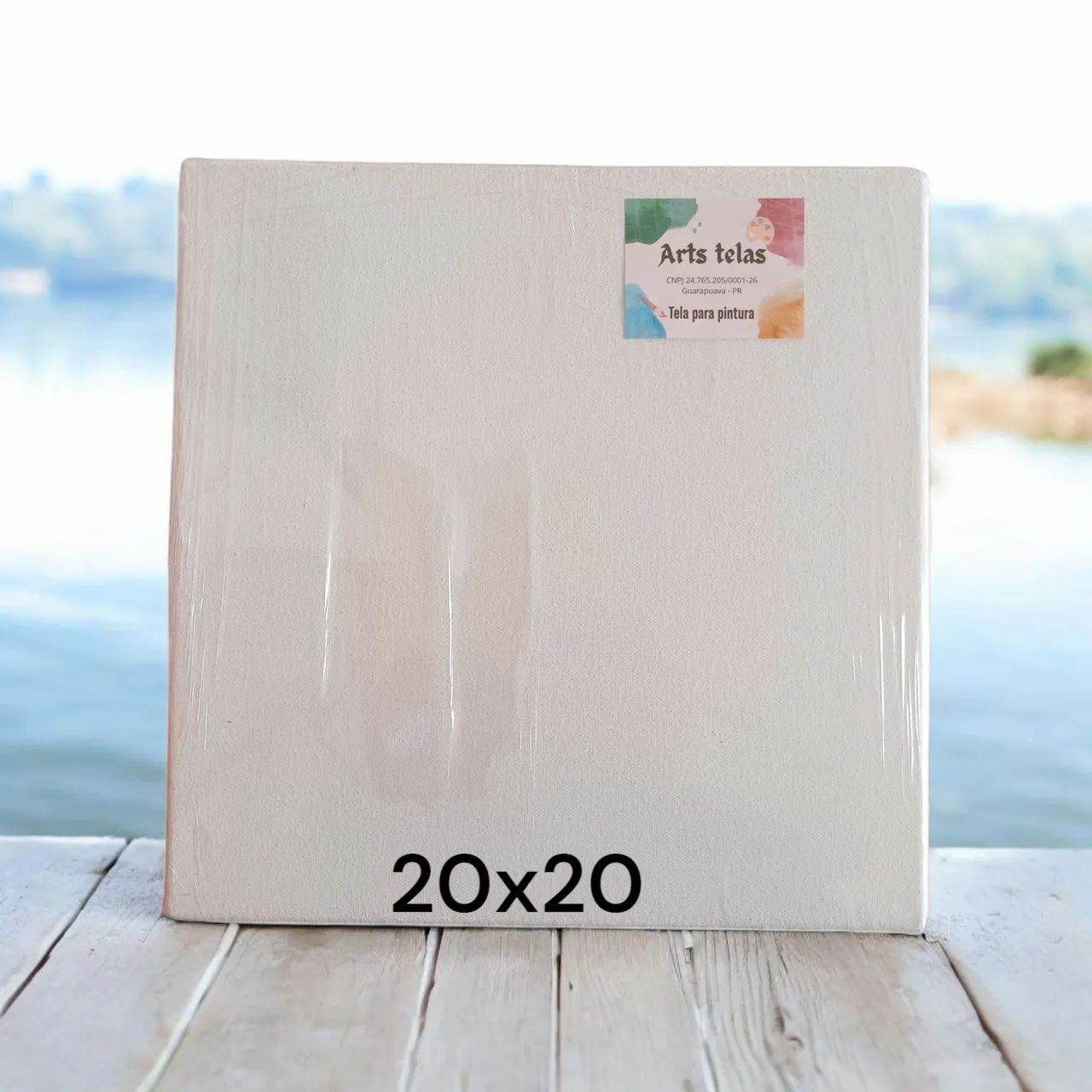 Tela para pintura 20x20 pacote com 5 unidades