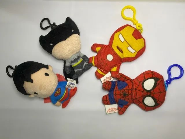 Coleção chaveiro pelúcia Super Heroes
