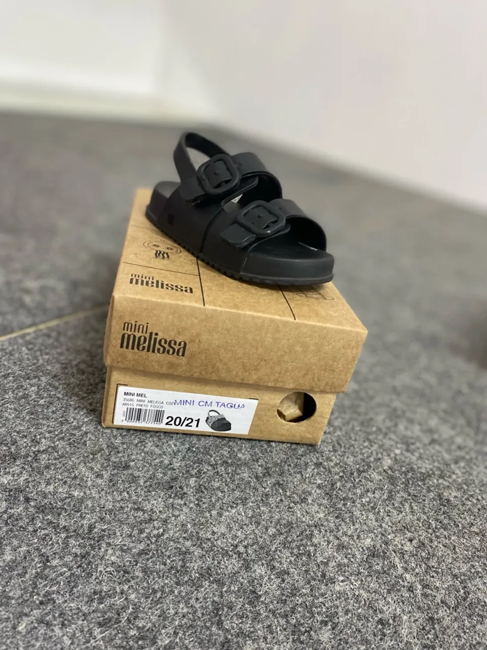 Sandália Infantil Mini Melissa Preta - Tamanho 20/21