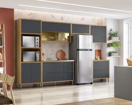 Armário de Cozinha Completa Paola 2 Gavetas (FAZEMOS ENTEGA DF E ENTORNO) - Foto 2