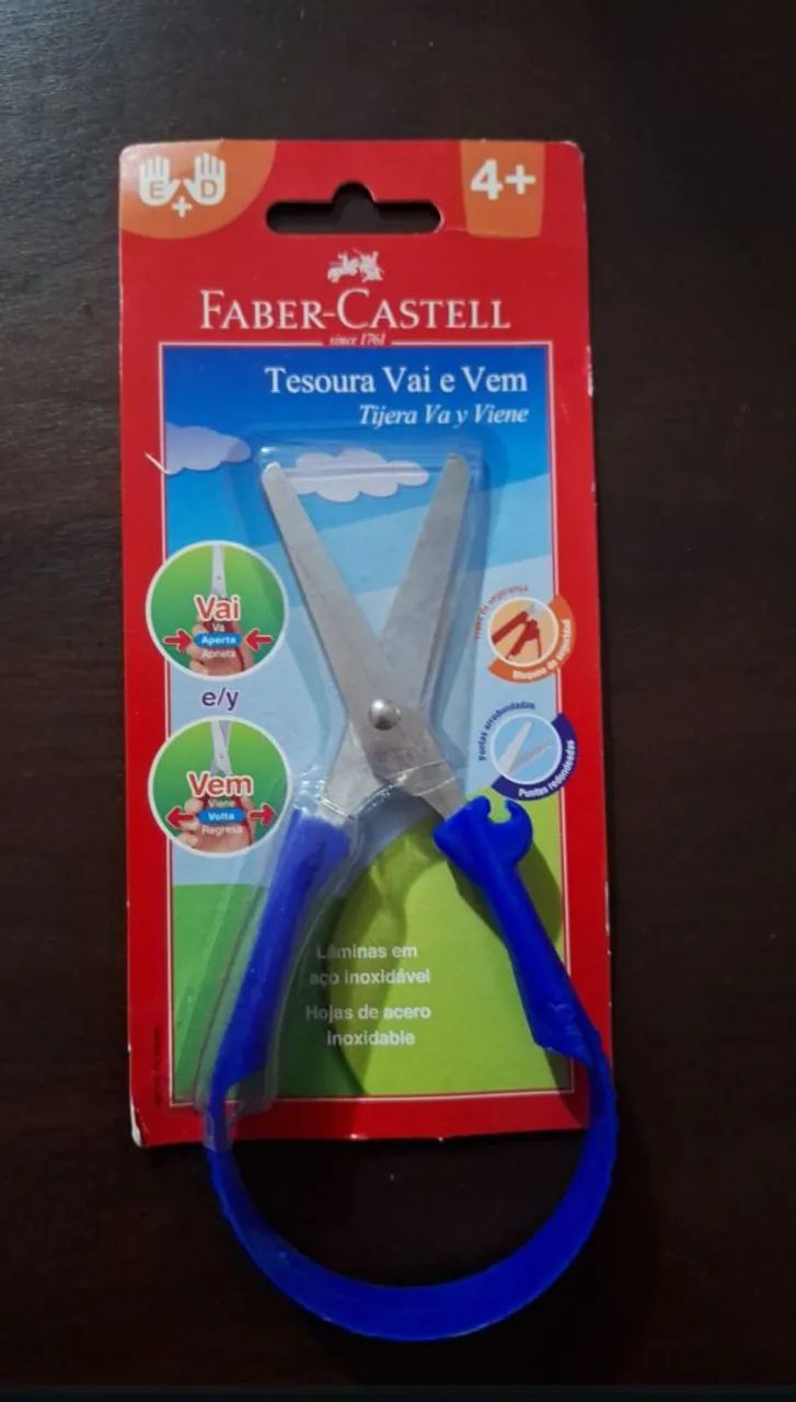 Tesoura vai e vem Faber-Castell original