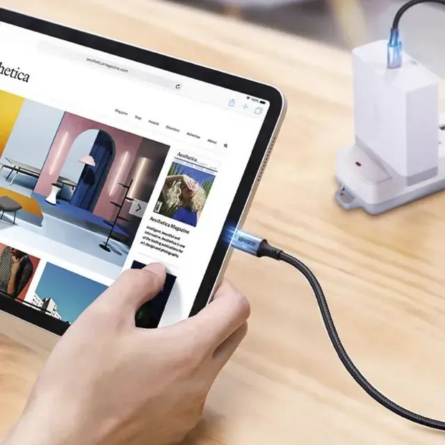 Cabo Auxiliar Hrebos USB-C para LIGHTNING - iphone, 27W, 1metro, Midnight  - Foto 3