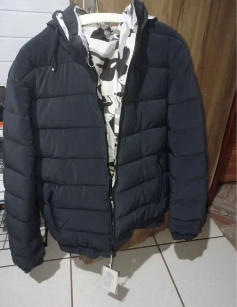 Bobojaco dupla face azul/snow military NOVO - Foto 2