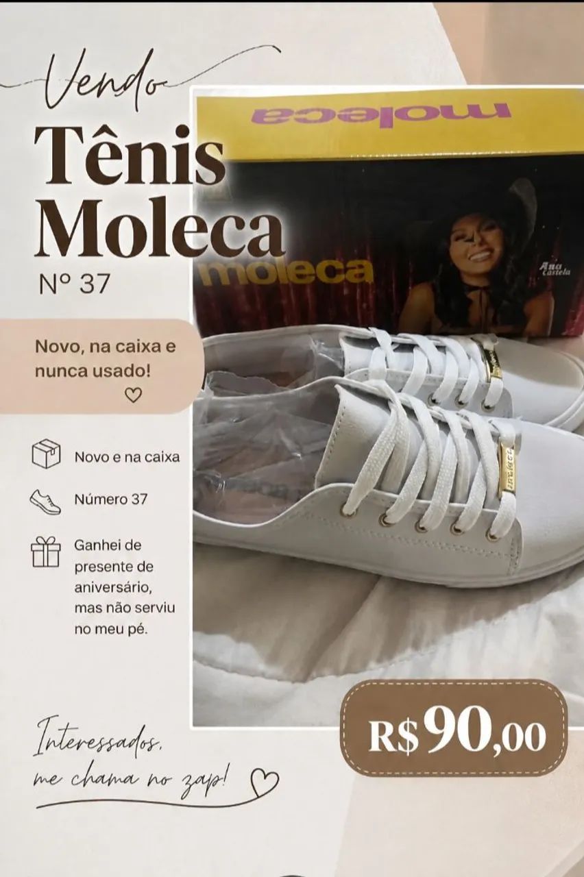 TÊNIS DA MOLECA NOVO