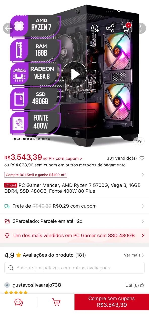 Setup gamer completo  - Foto 2