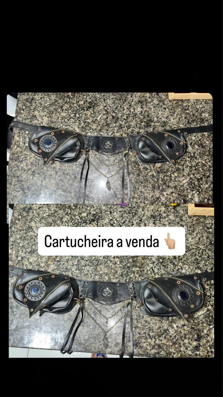 CARTUCHEIRA EM COURO TOP - Foto 3