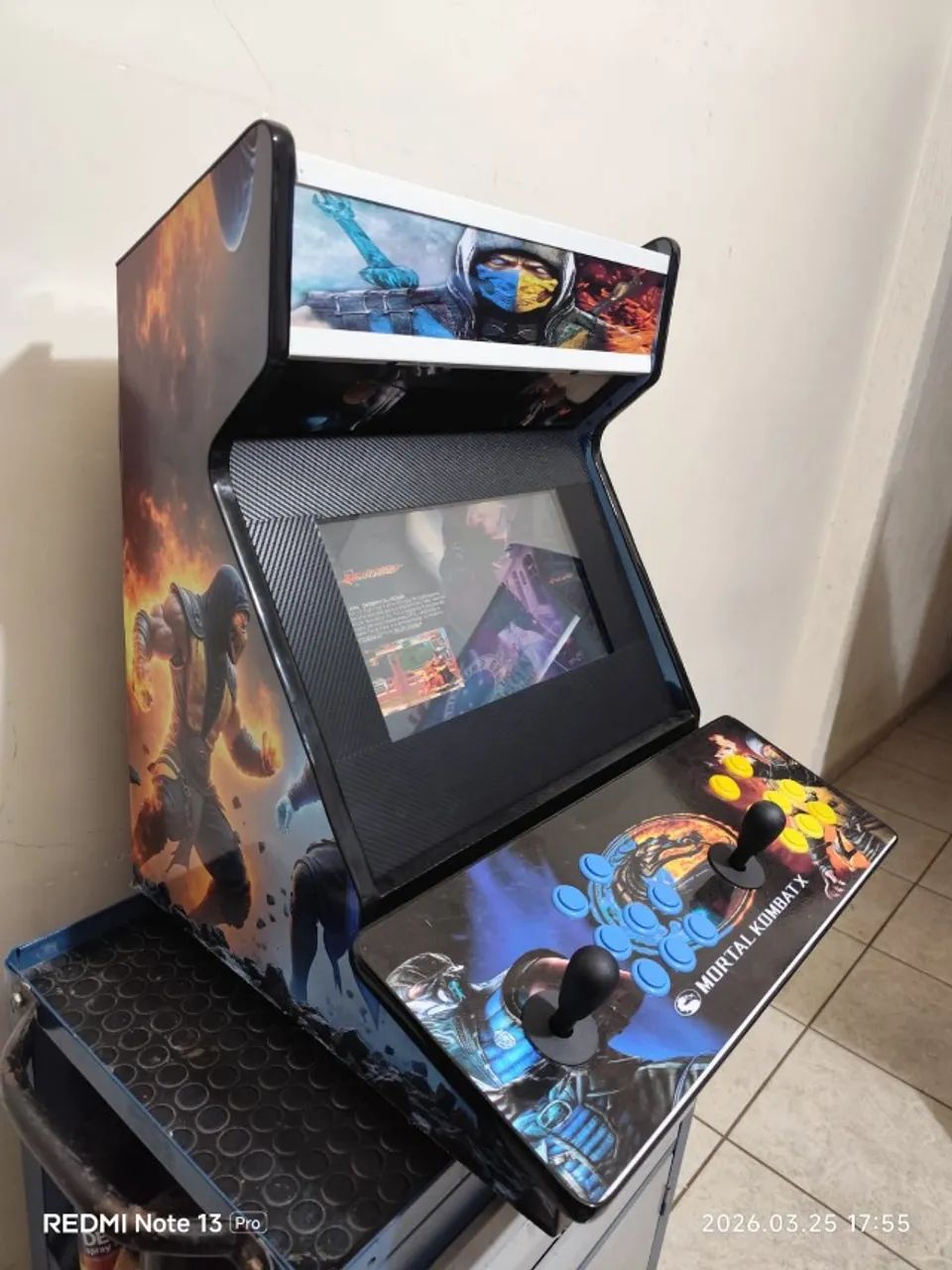 Bartop Fliperama Arcade - Tema Mortal Kombat (Sub-Zero & Scorpion) - Foto 3