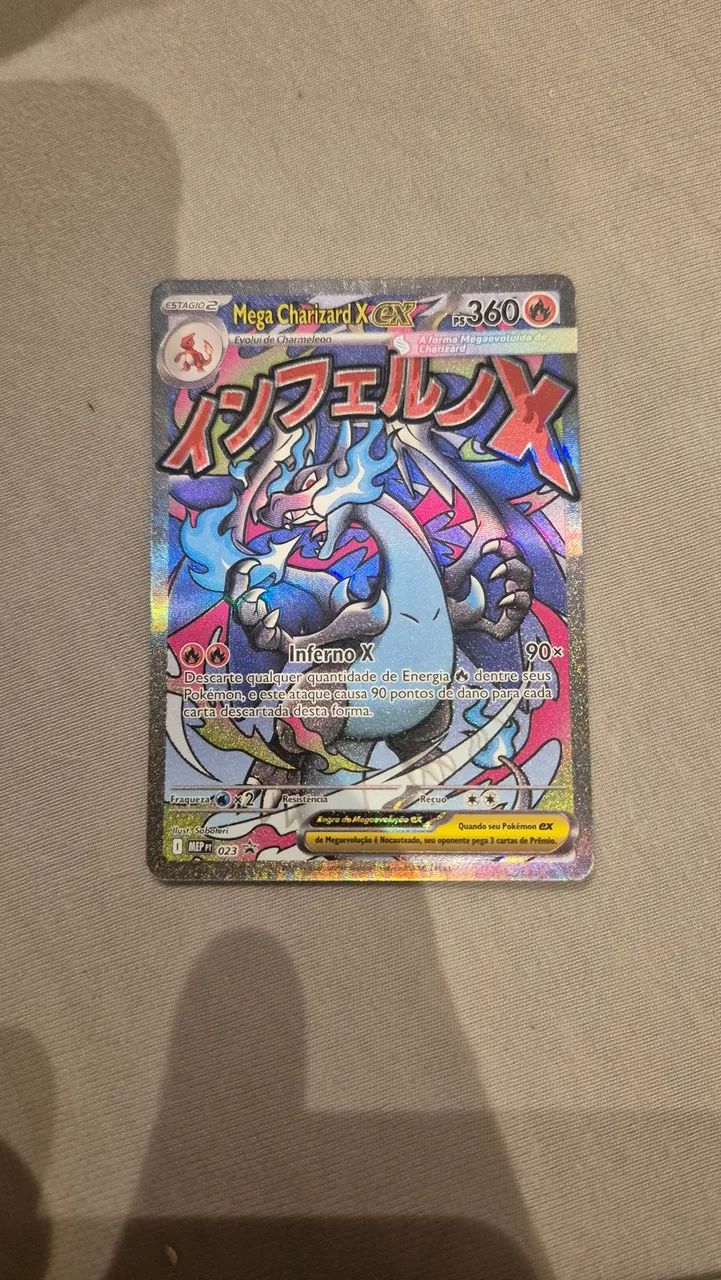 Carta Pokémon Mega Charizard Ex Secreto Original Copag