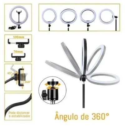 Ring Light  36cm (12Polegadas) + Tripé + Suporte Celular - Foto 2