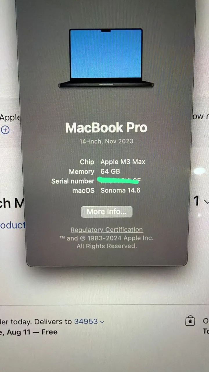 Macbook 14´ Pro m3 mx 64gb ram 1tb  - Foto 3