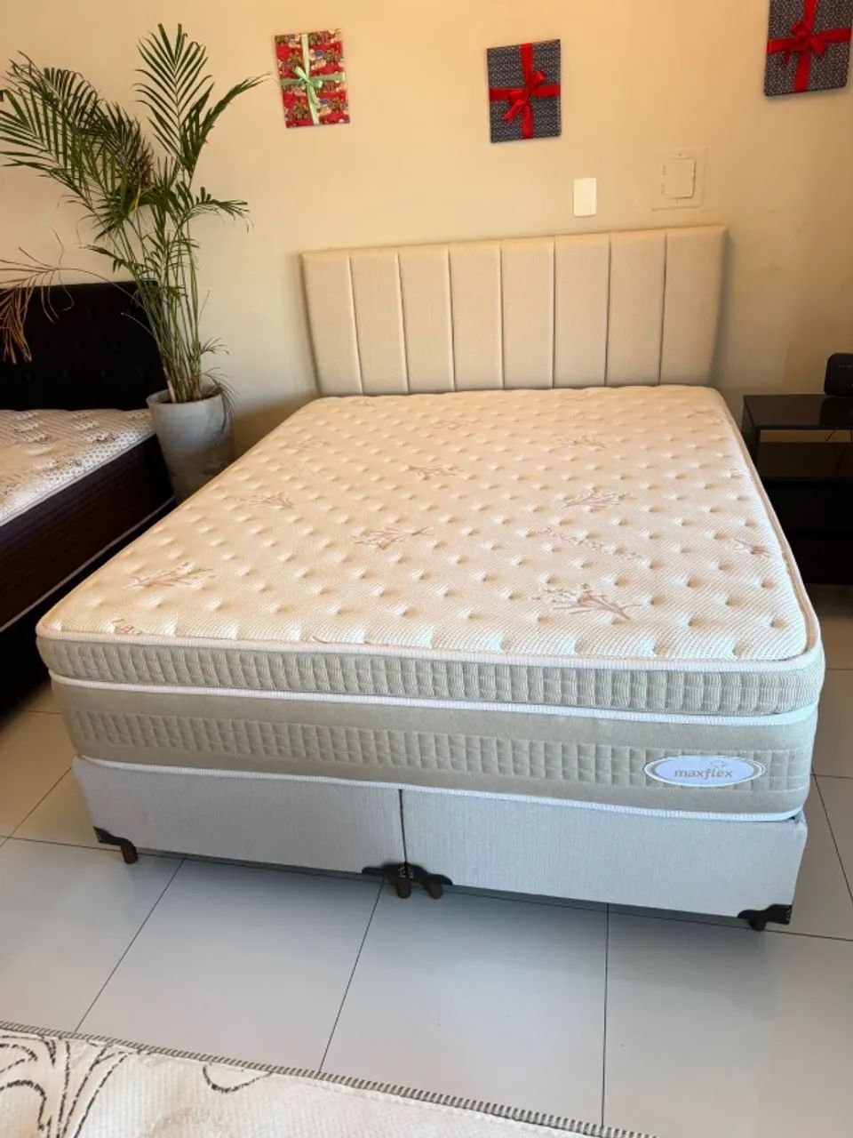 Colchão QUEEN MAXFLEX + base + CABECEIRA - Entrego! 