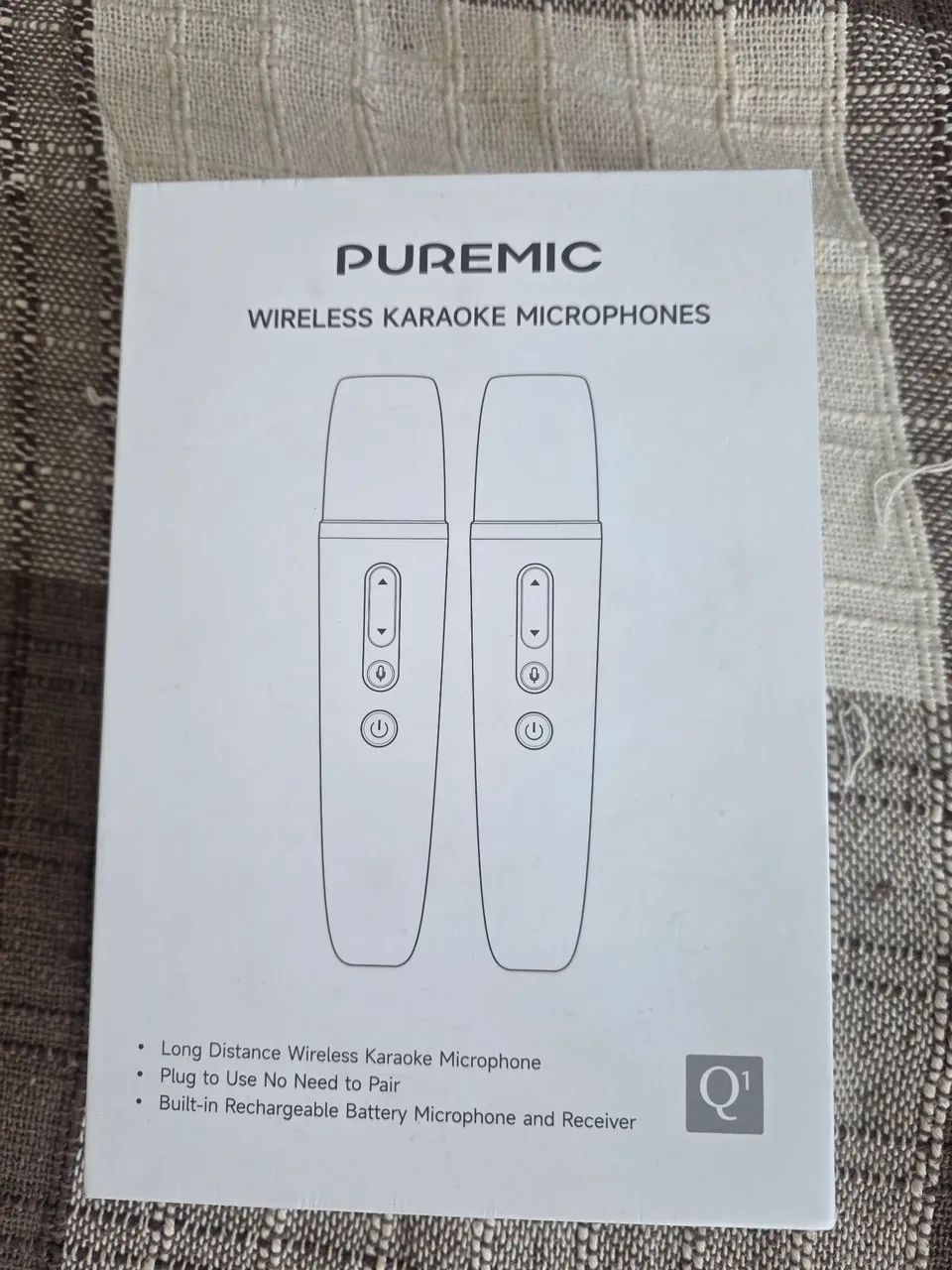 Kit Puremic Q1-D 2 Microfones Sem Fio Karaokê com Receptor - Foto 2