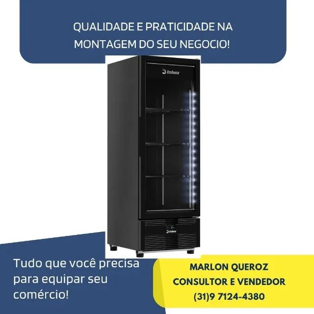 Freezer Vertical Porta de Vidro 569L Imbera