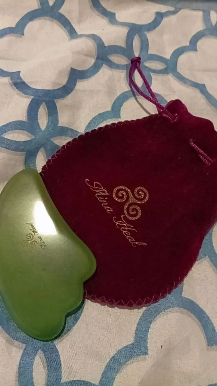 Pedra Gua Sha natural importada da Espanha - peça original com estojo ? - Foto 5