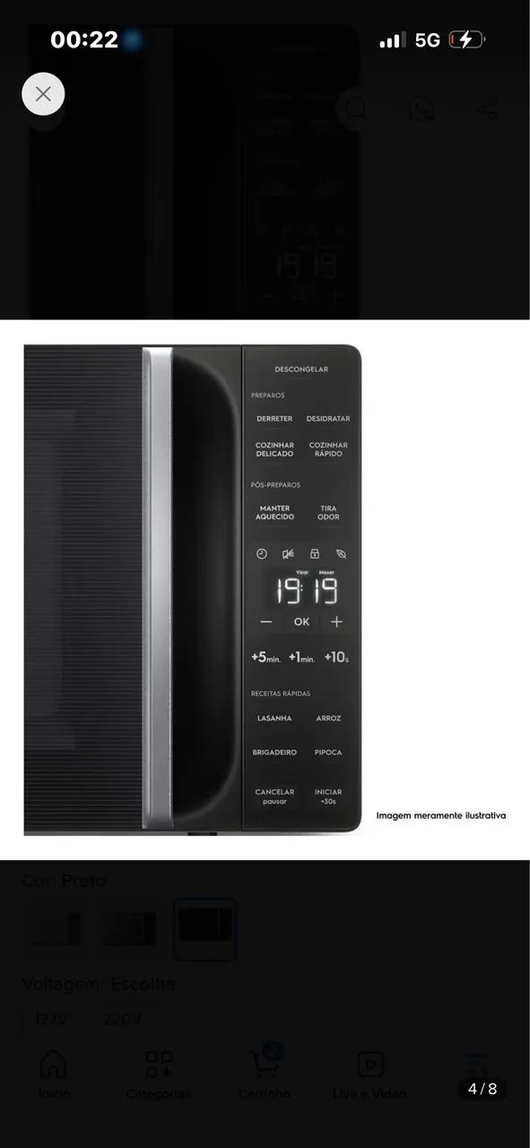 Microondas Electrolux 23l