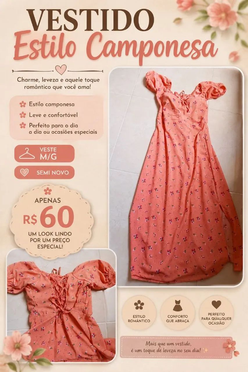 Vestido estilo camponesa