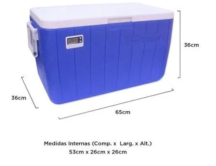 Caixa térmica com termômetro 45l.  - Foto 2