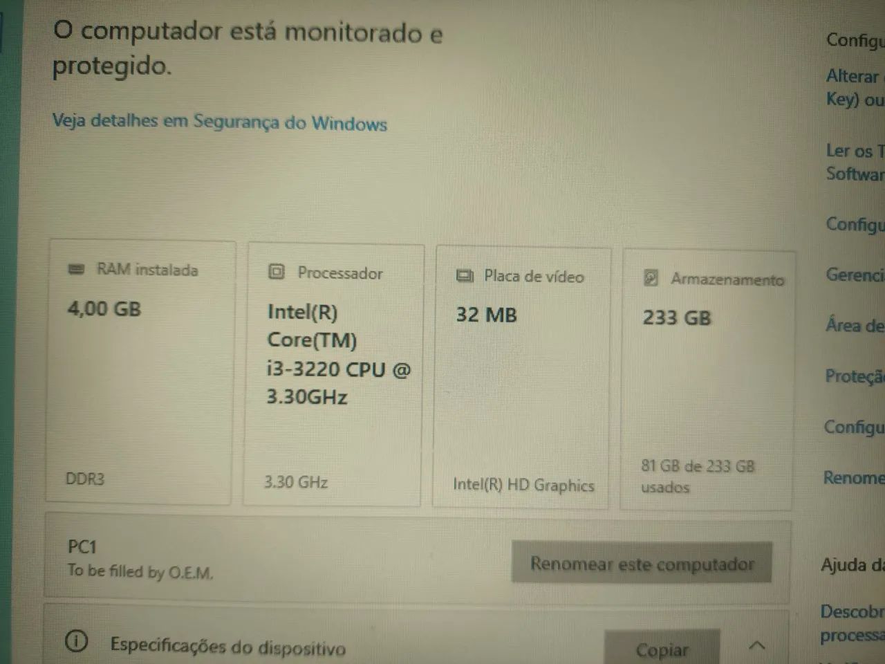 CPU i3 + 16gb de ram + Placa de video