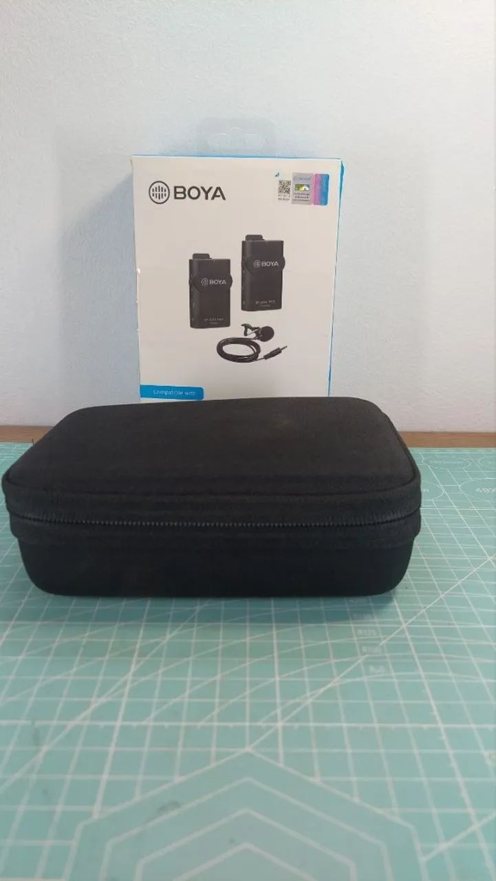NUNCA USADO - Microfone Sem Fio + Acessórios BOYA BY-WM4 PRO - Lapela Duplo - Foto 4