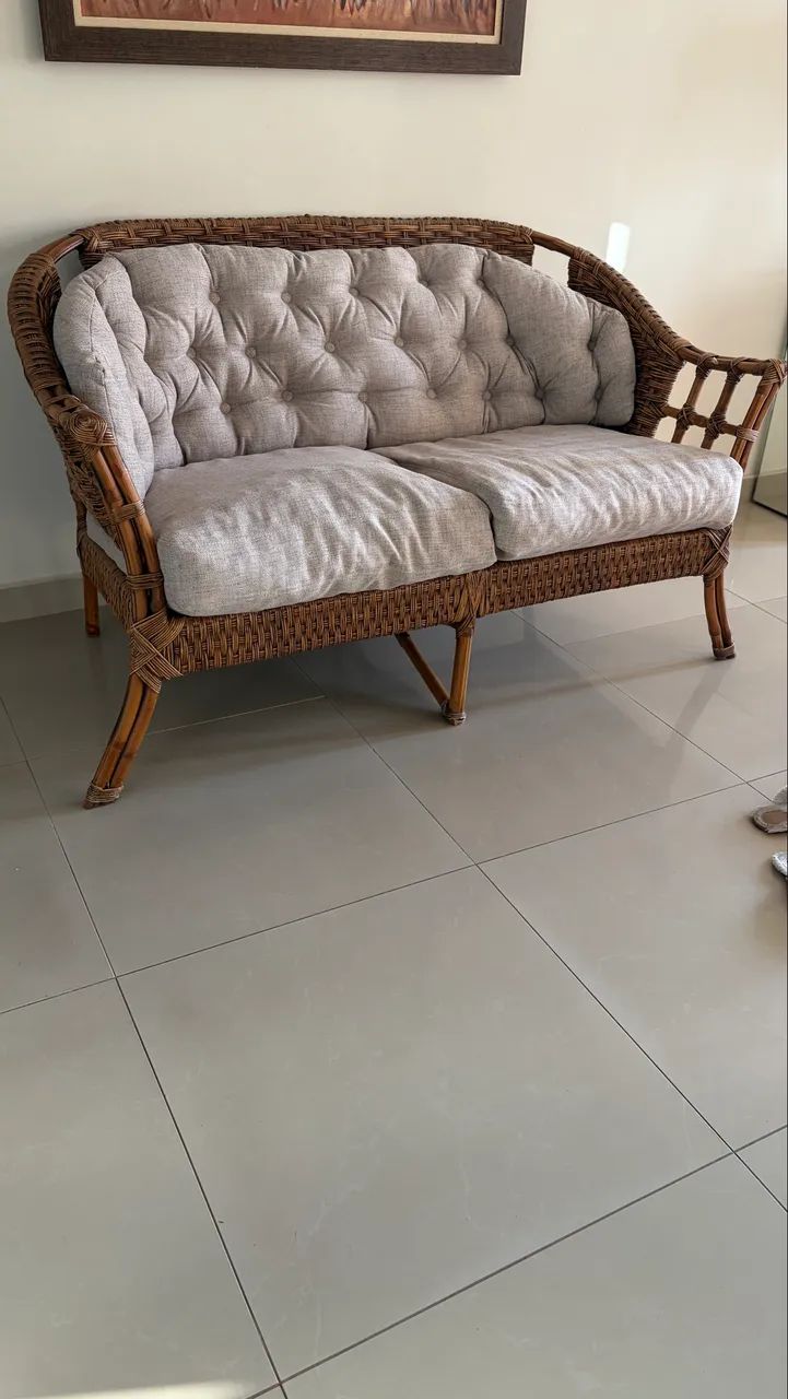 Conjunto de sofá mesa lateral e aparador  - Foto 3