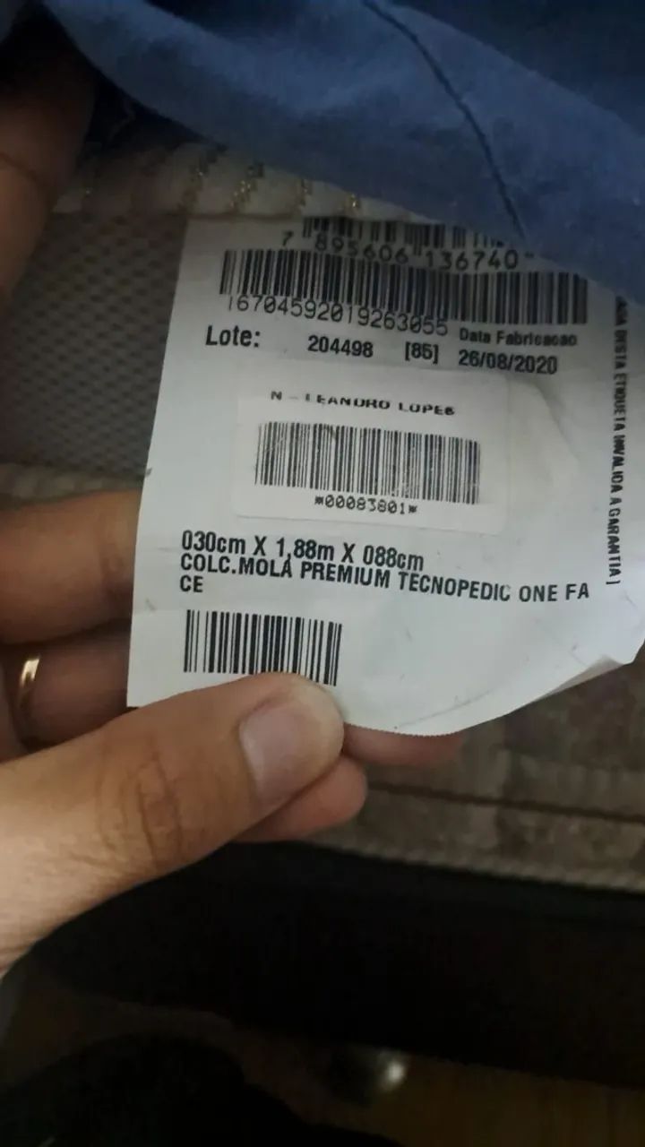 Cama Box Solteiro Completa - Base Ortobom (Bicama) + Colchão Castor Premium + Brinde - Foto 3