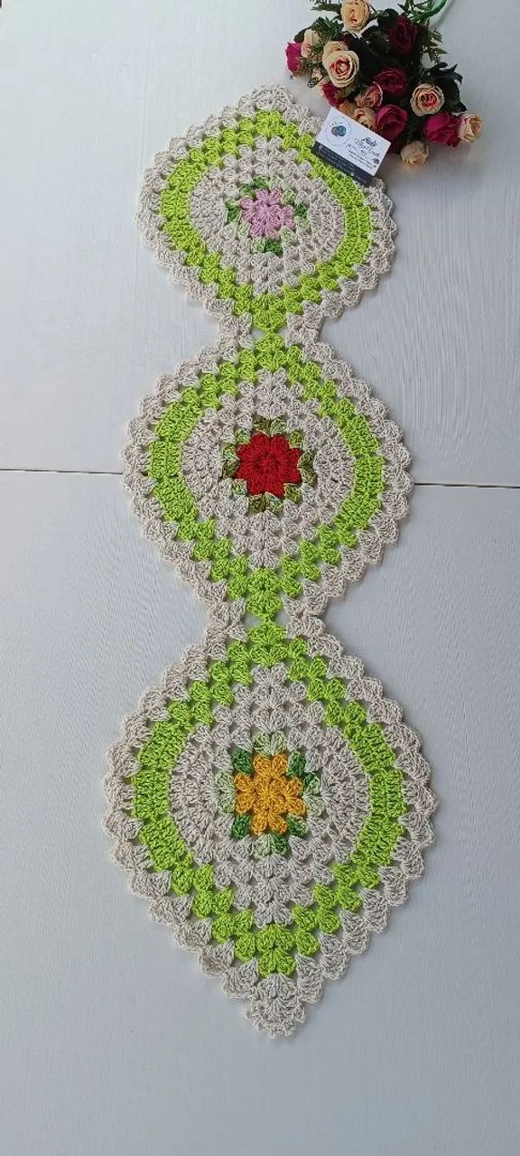 Trilho de Mesa de Crochê  - Foto 2