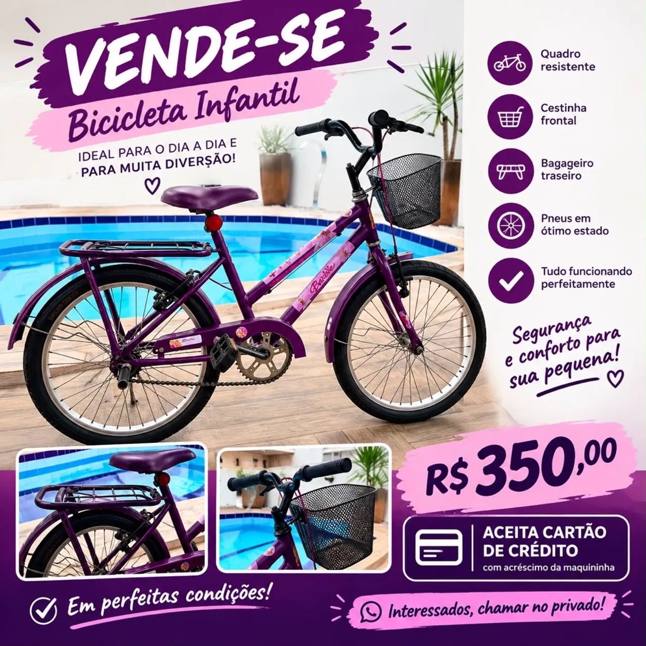Bicicleta Infantil em ótimo estado 